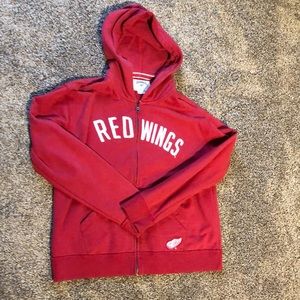 Detroit red wings zip up hoodie